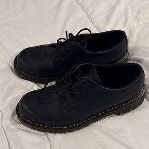 Doc Martens Black Leather Casual Lace-Up Shoes